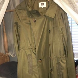 Olive green button jacket